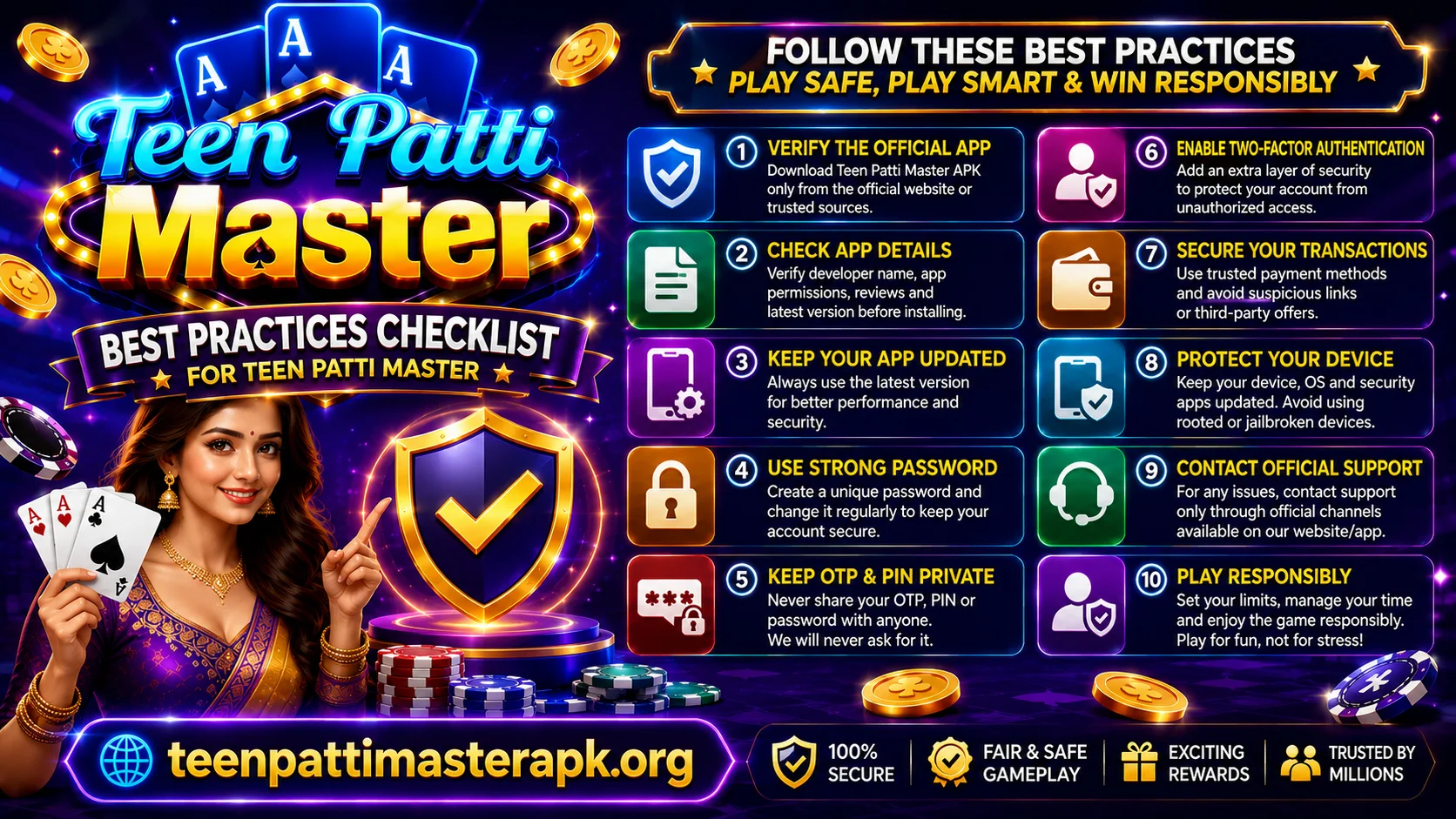 Teen Patti Master best practices checklist for safe and responsible gameplay