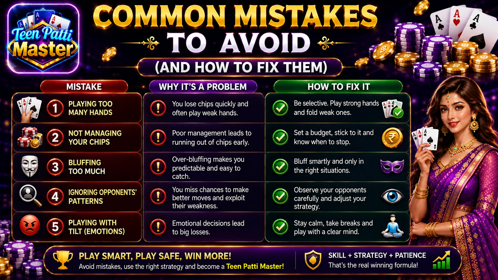 Teen Patti Master common mistakes to avoid and fix