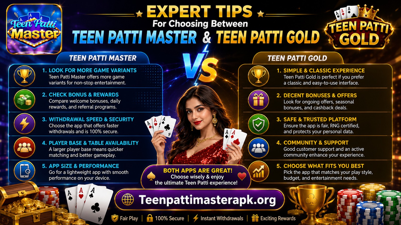 Expert tips for choosing between Teen Patti Master and Teen Patti Gold