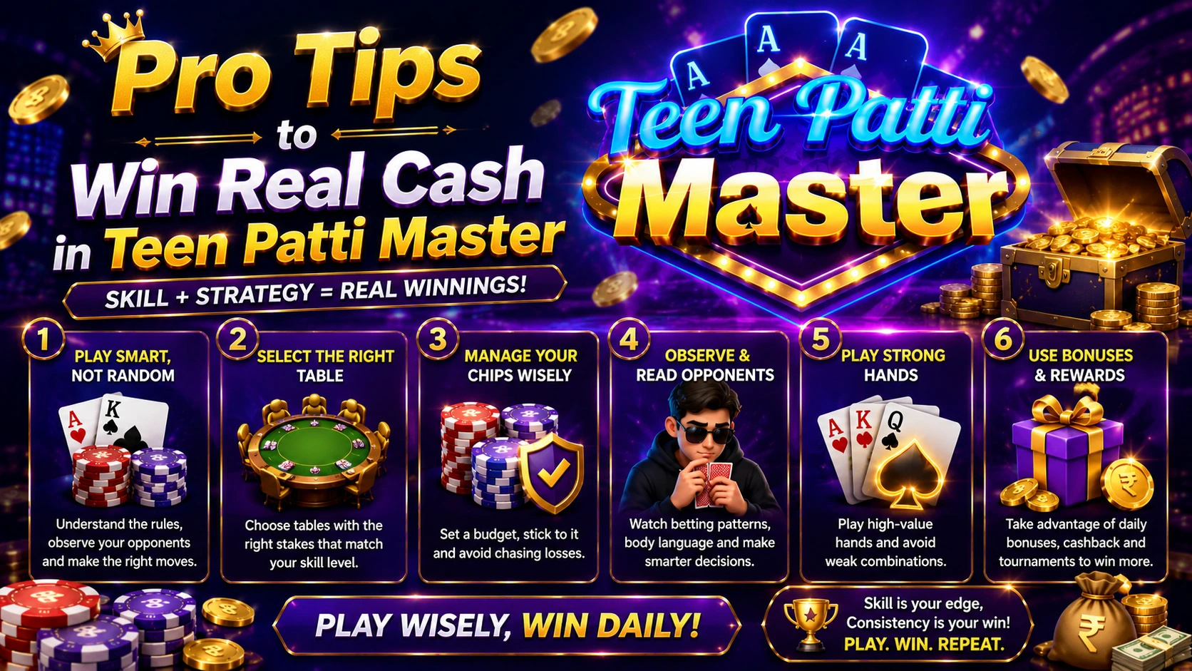 Pro Tips to Win Real Cash in Teen Patti Master