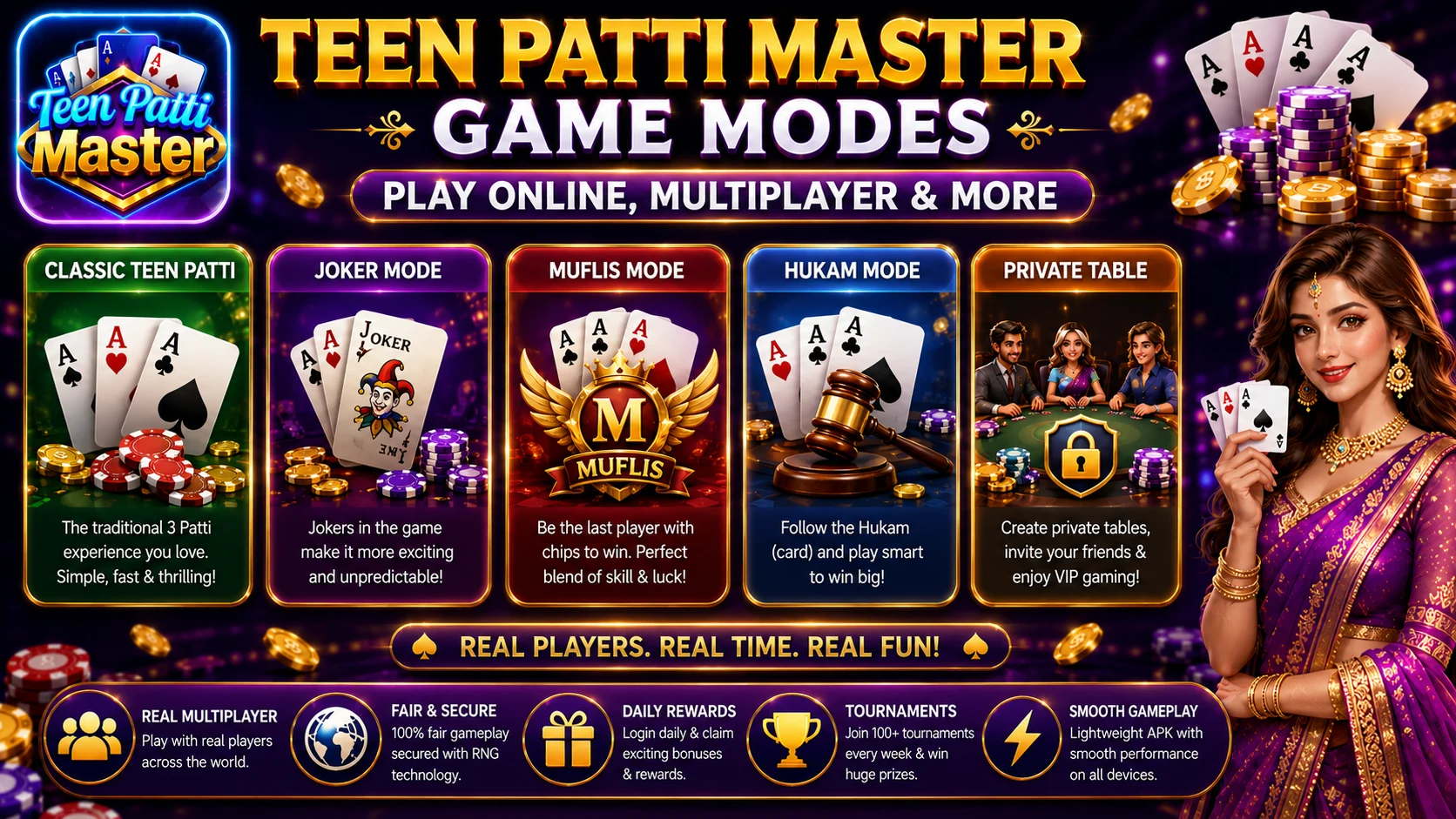 Teen Patti Master game modes for online multiplayer play