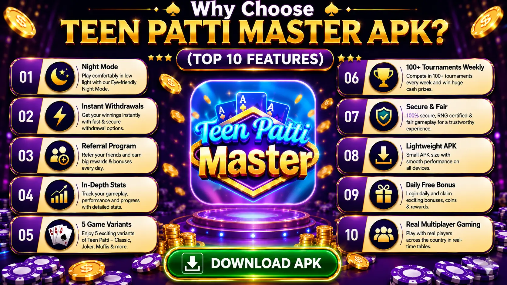 Why Choose Teen Patti Master APK for online Teen Patti gaming